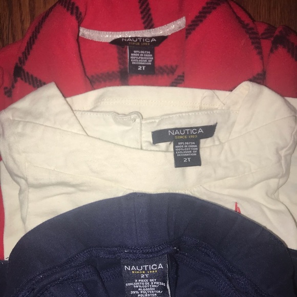 Girls Nautica 3pc Set with Fleece Jacket - sz 2T - Picture 5 of 8